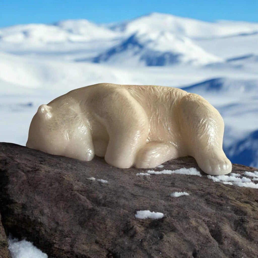 3D Sleeping Polar Bear Duo