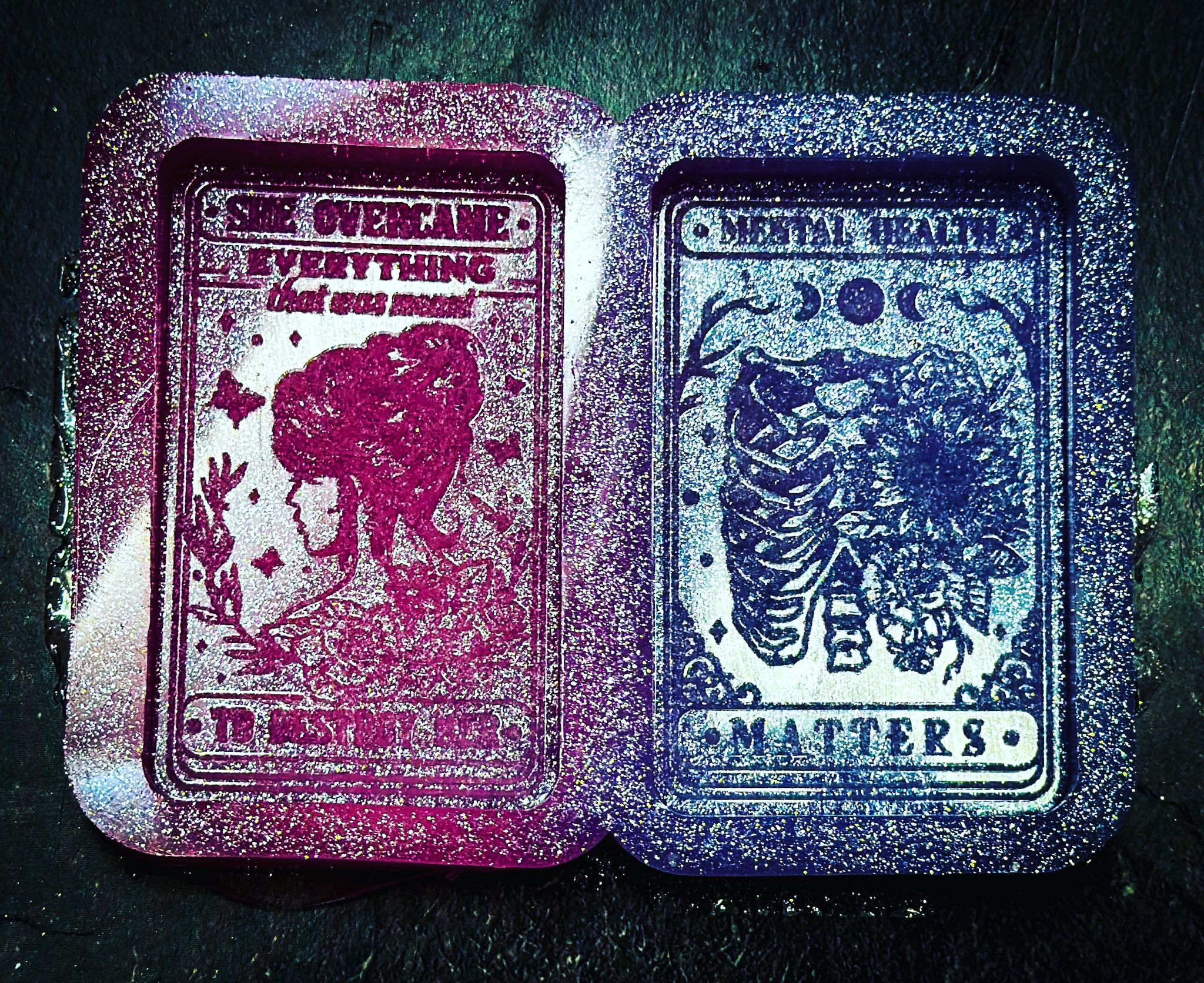 She Overcame & Mental Health Matters Tarot Cards Duo