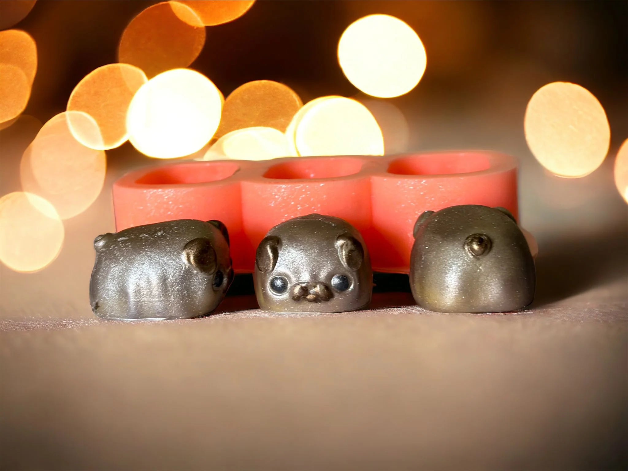 3D Chubby Pugs Trio