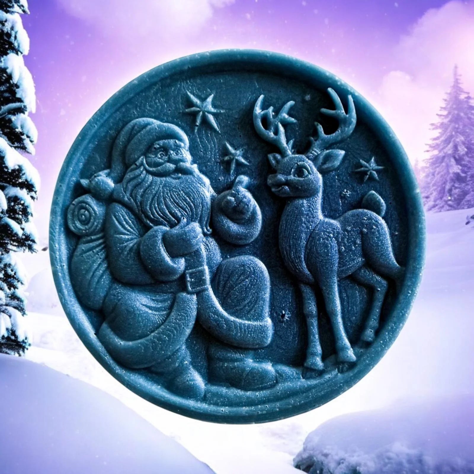 3D Santa & Reindeer Duo