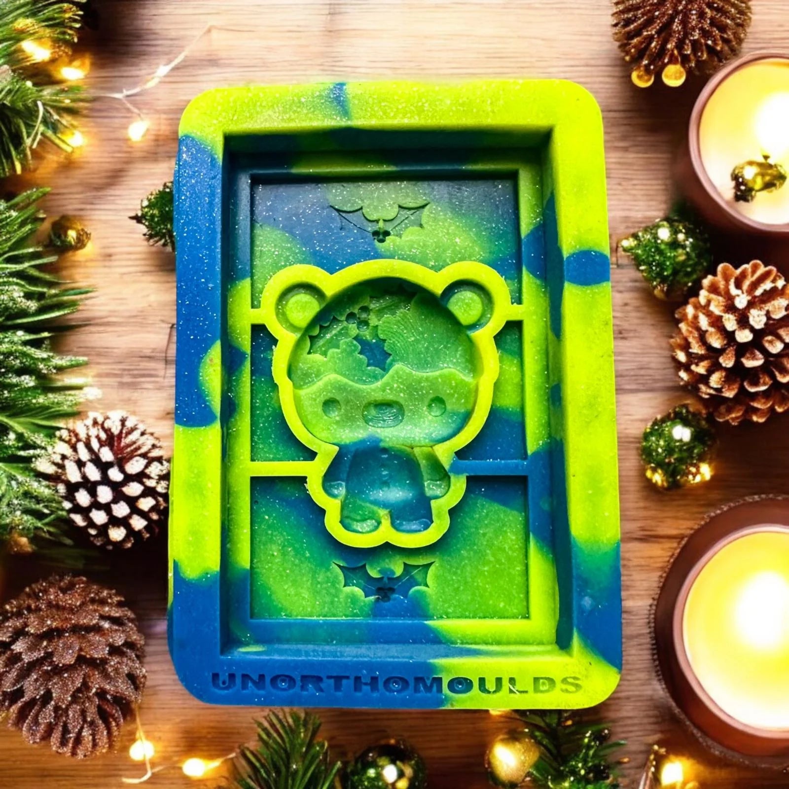 3D Christmas Pudding Bear Snapbar