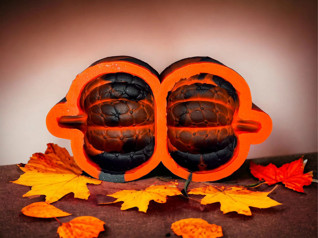 3D Quilted Pumpkin (Flat Back) Duo