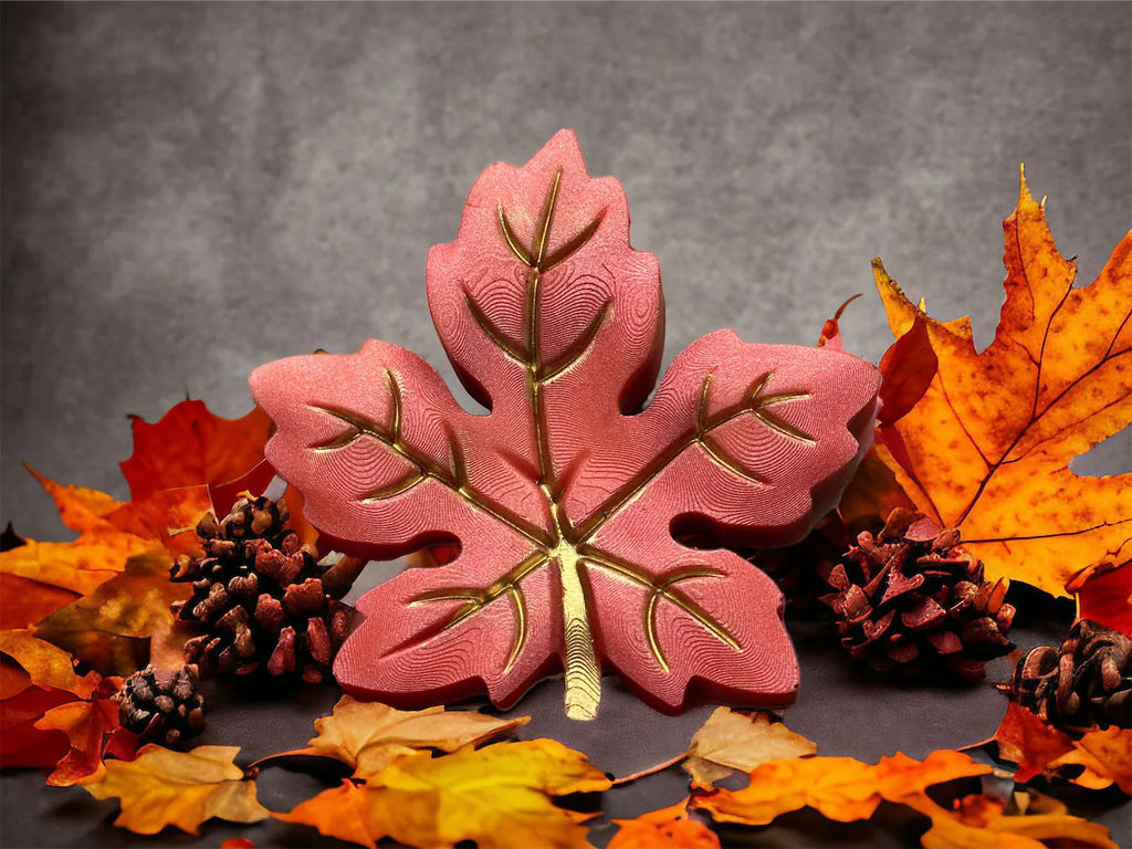 3D Autumn Leaf Duo