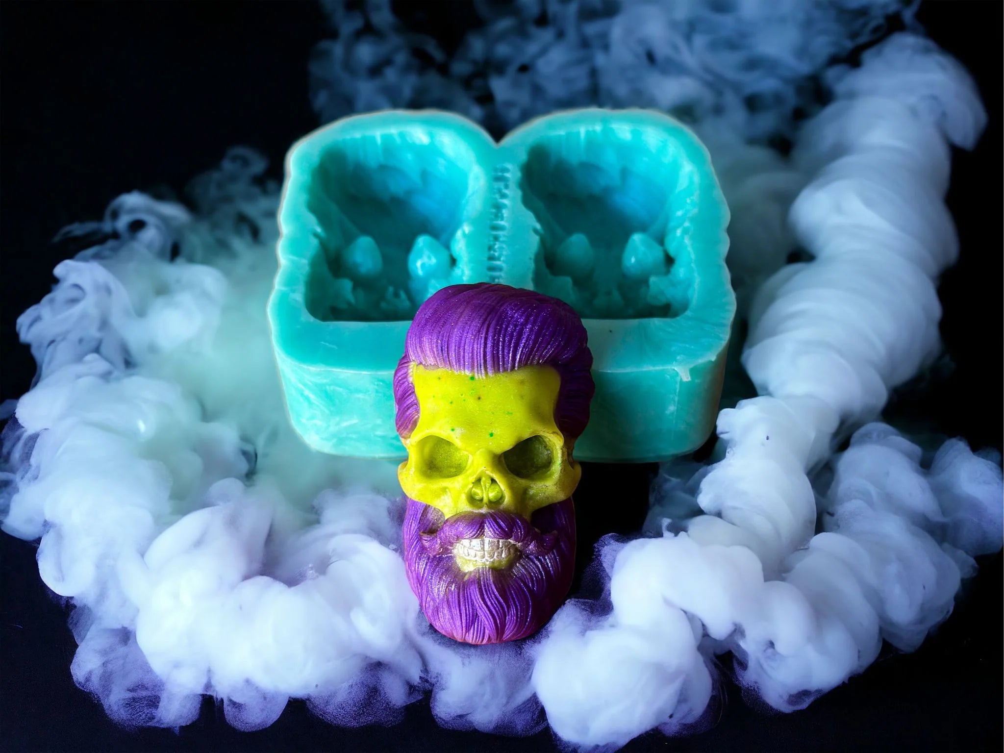 3D Bearded Skull Duo