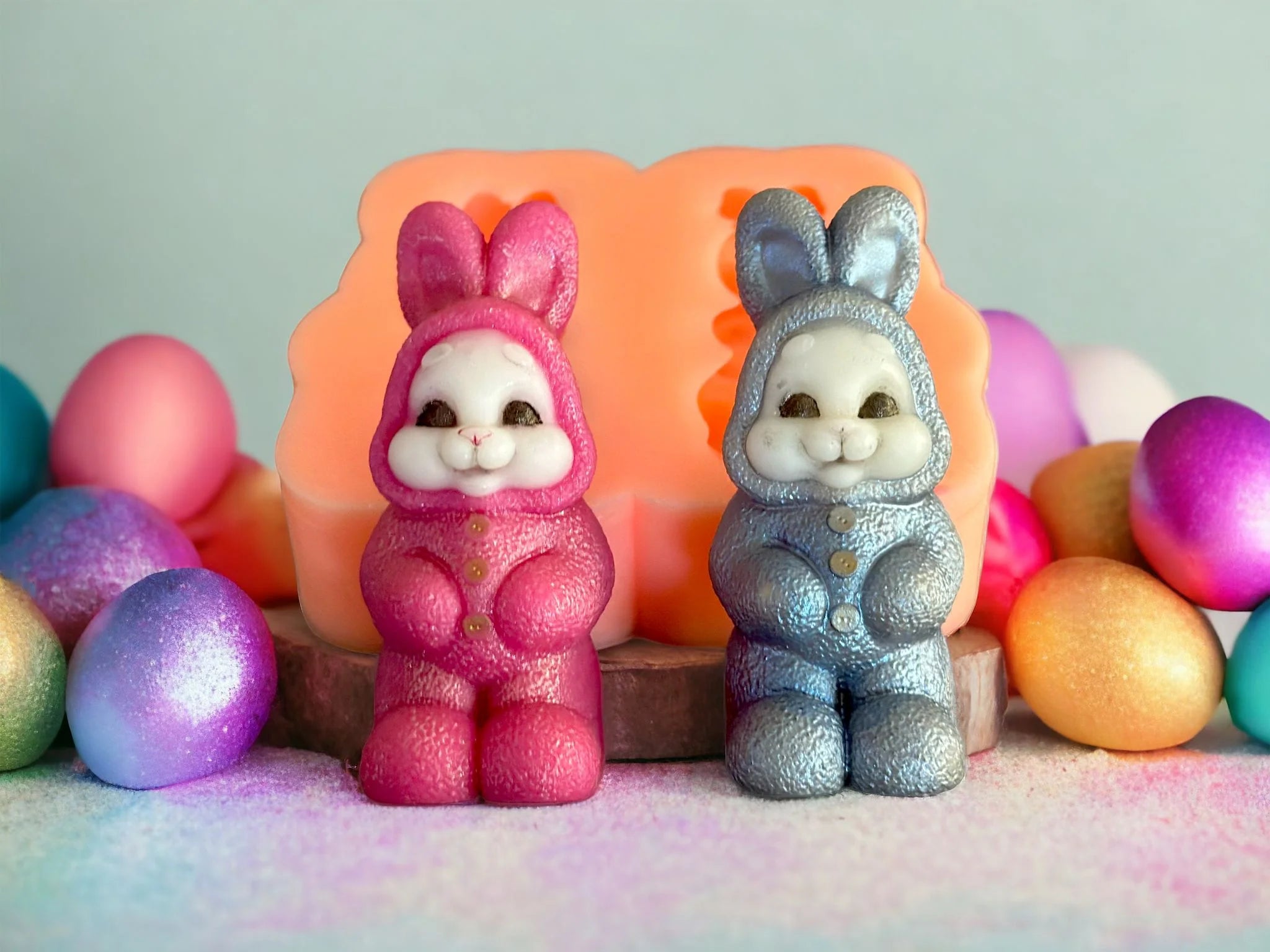 3D Bunnies in Onesies Duo - Small