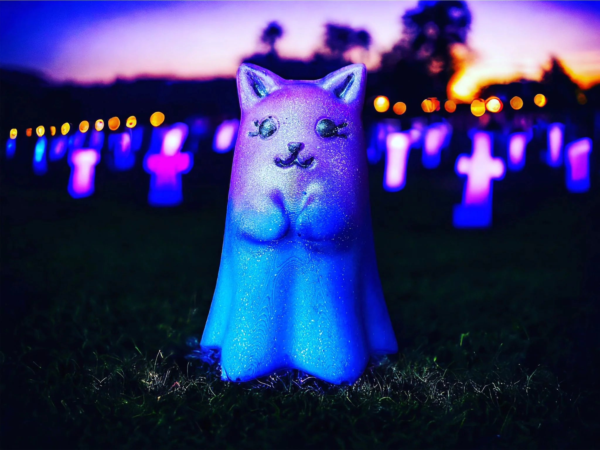 3D Ghost Cat Duo