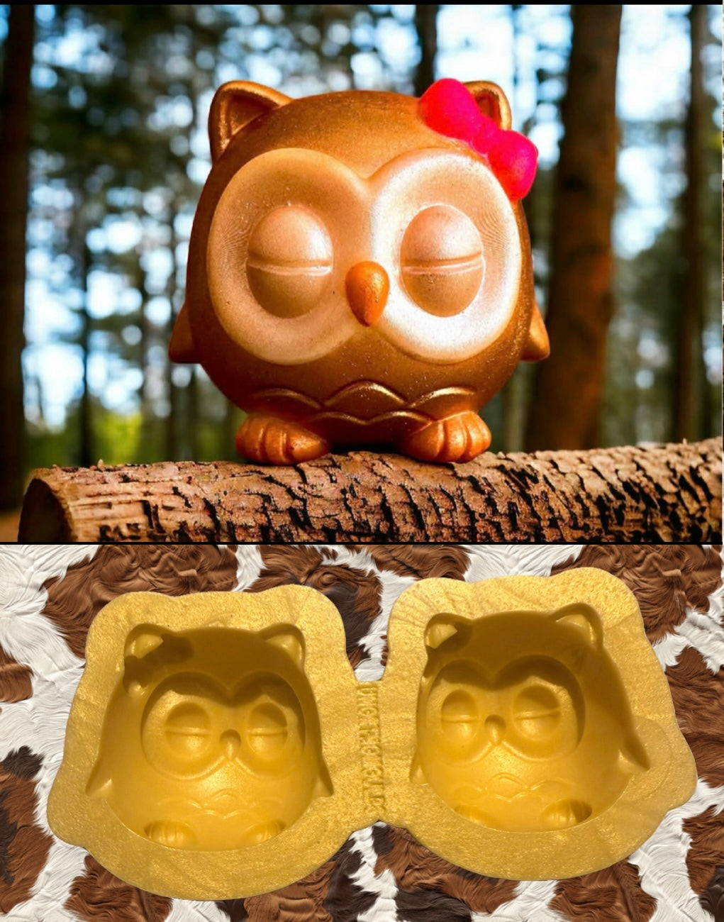 3D Sleeping Owl Duo