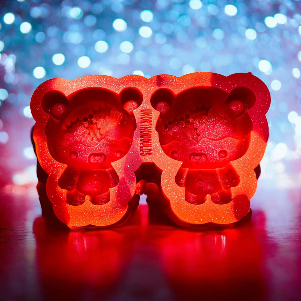 3D Christmas Pudding Bear Duo