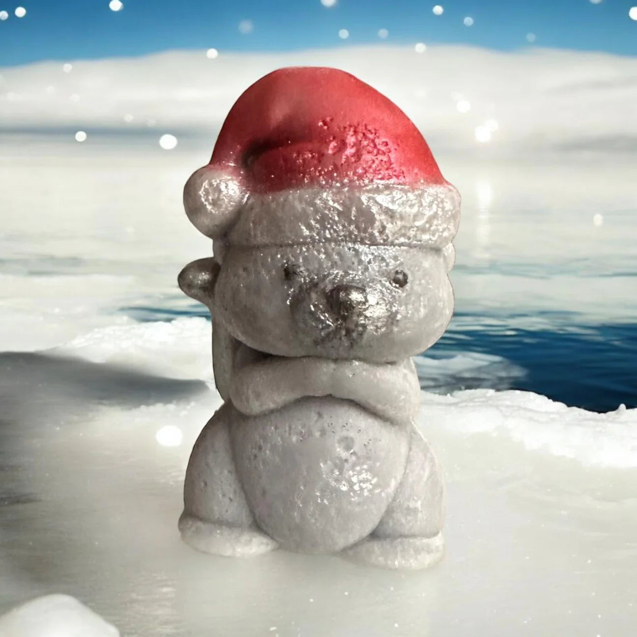 3D Christmas Otter Duo