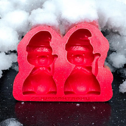 3D Christmas Otter Duo
