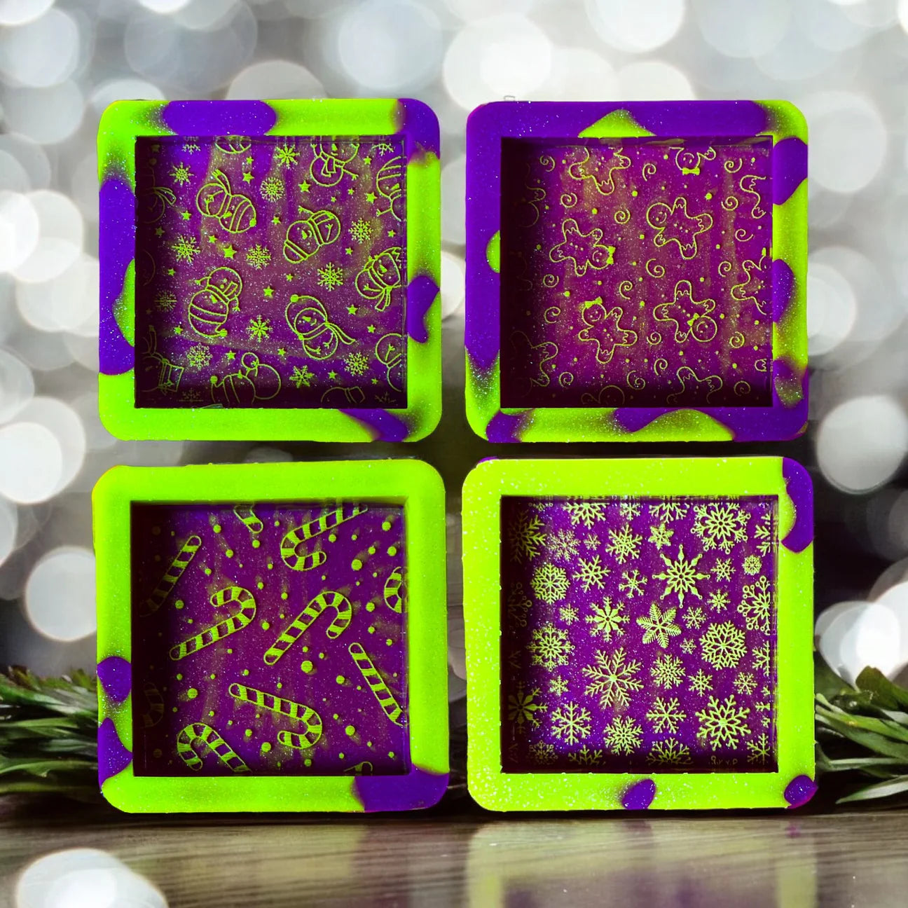 Square Christmas Minis (Set Of 4 )