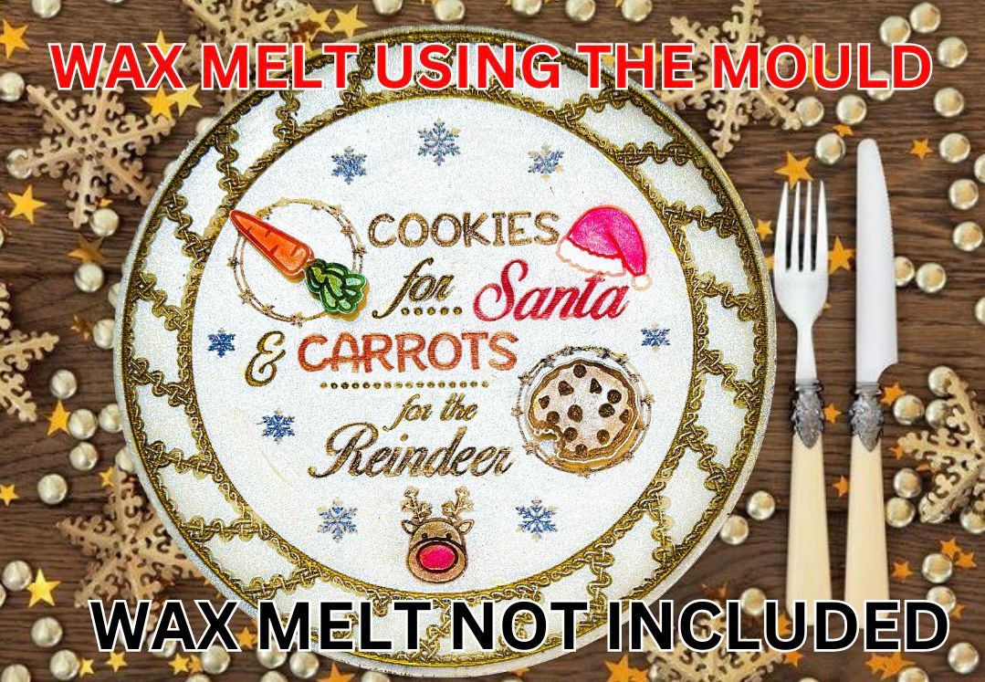 Christmas Plate ( Carrot & Cookie Are Raised)