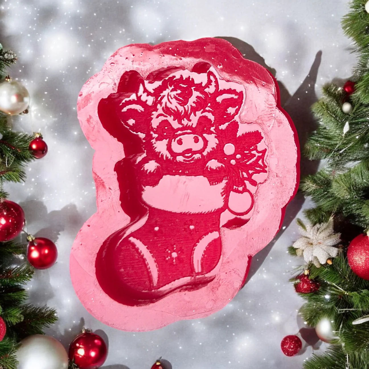 Highland Cow In Stocking Mini