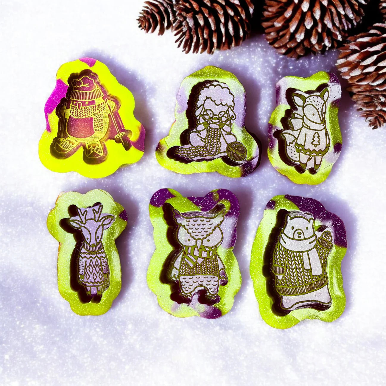 Knitted Animal Mini's - Set Of 6