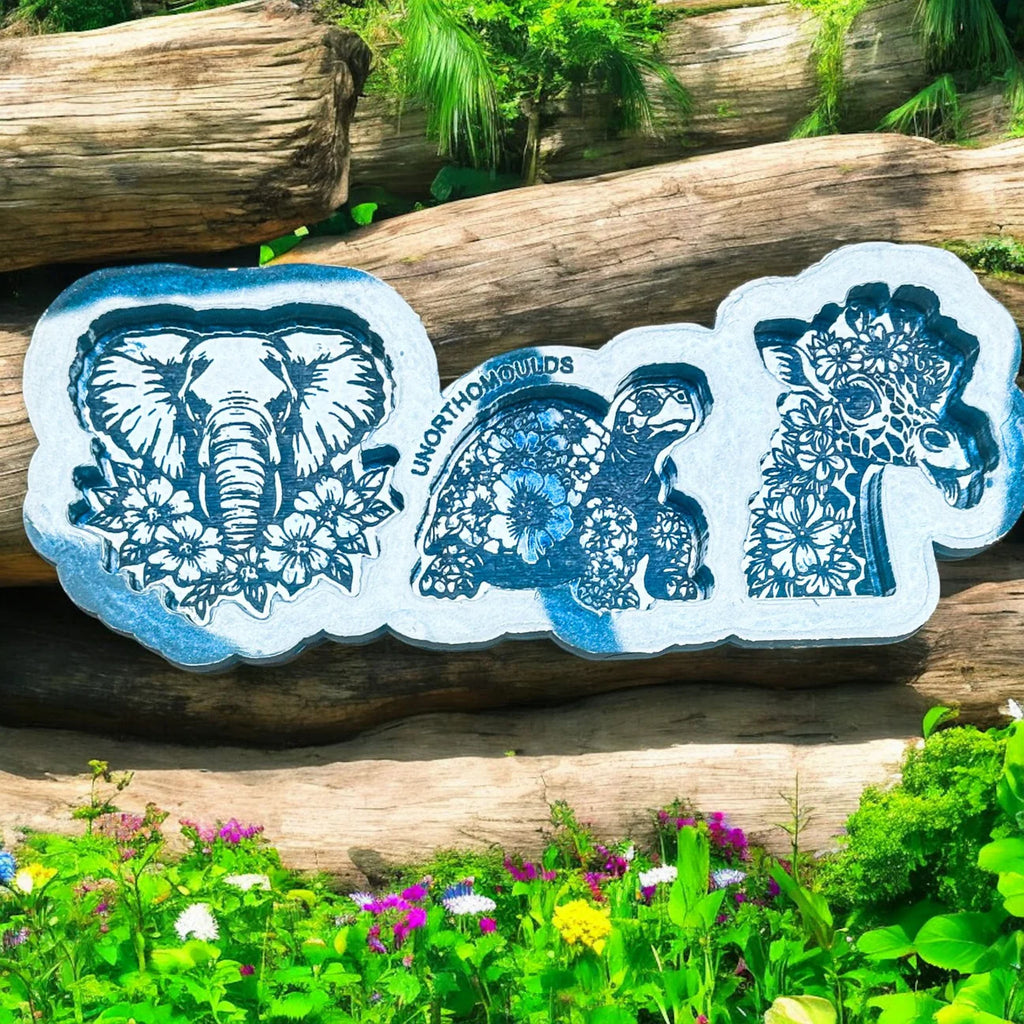 Elephant, Tortoise & Giraffe Trio