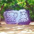 Elephant & Hippo Toppers Duo