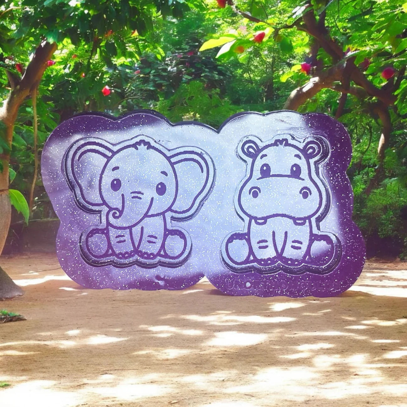 Elephant & Hippo Toppers Duo