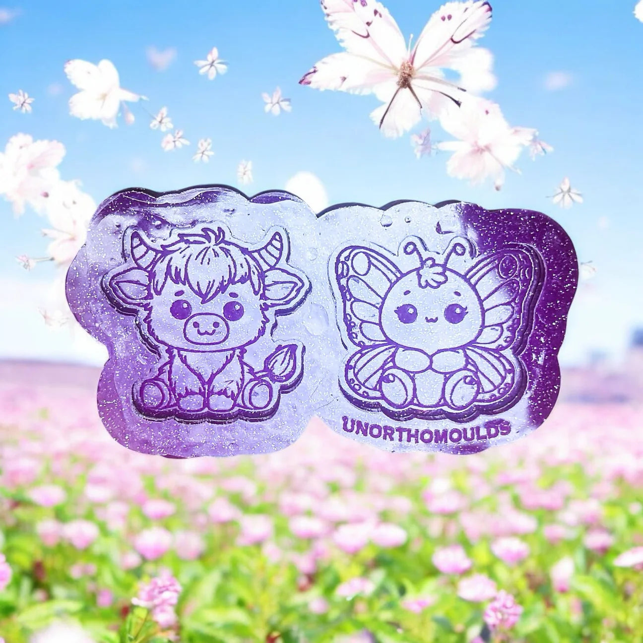 Highland Cow & Butterfly Toppers Duo