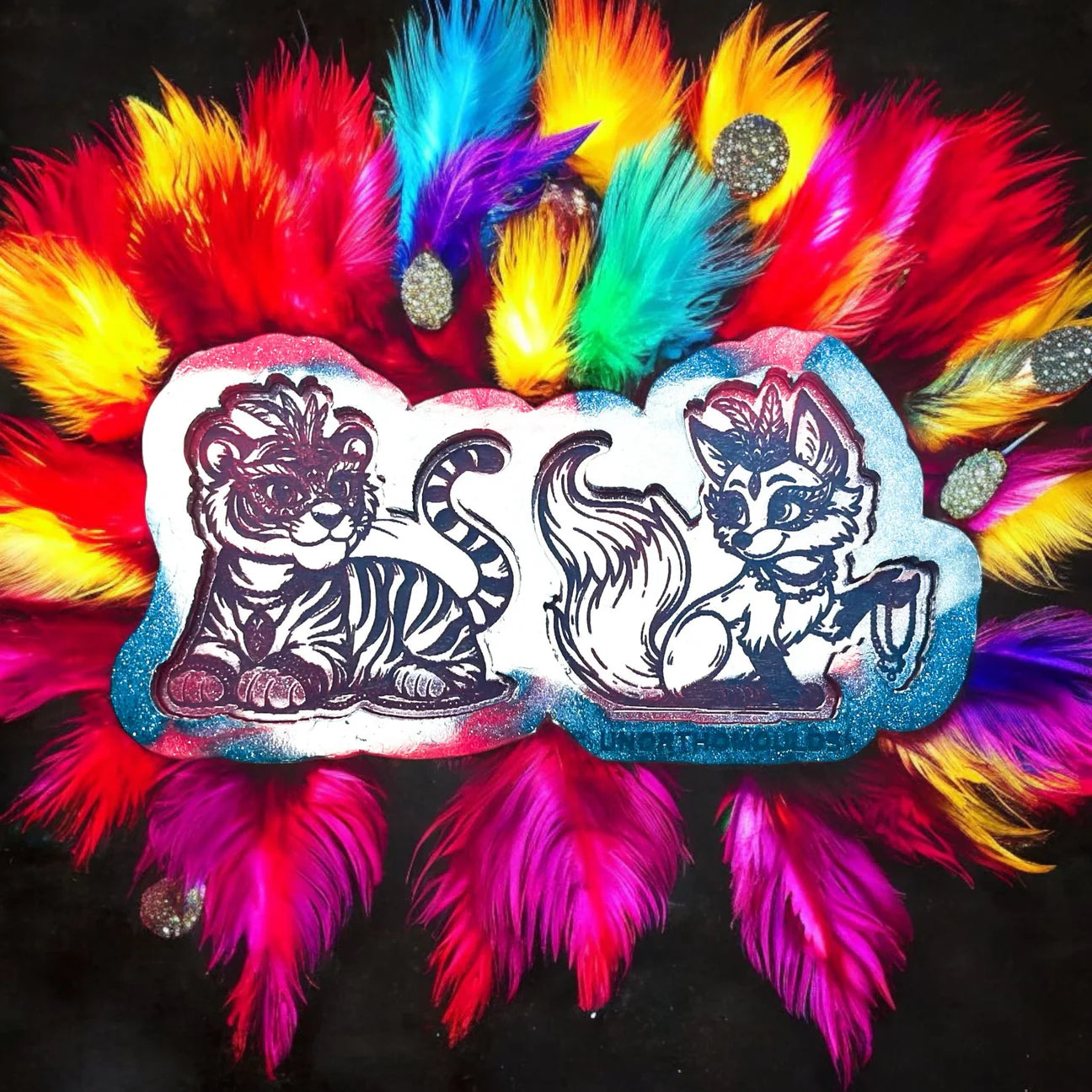 Mardi Gras Tiger & Fox Duo
