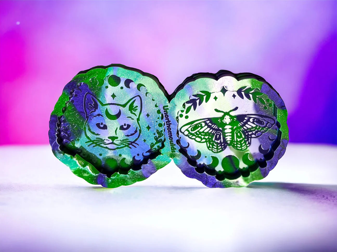 Celestial Cat & Moth Duo