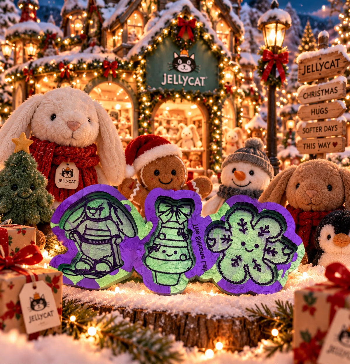 Jelly Cat Cosy Christmas Crew Trio