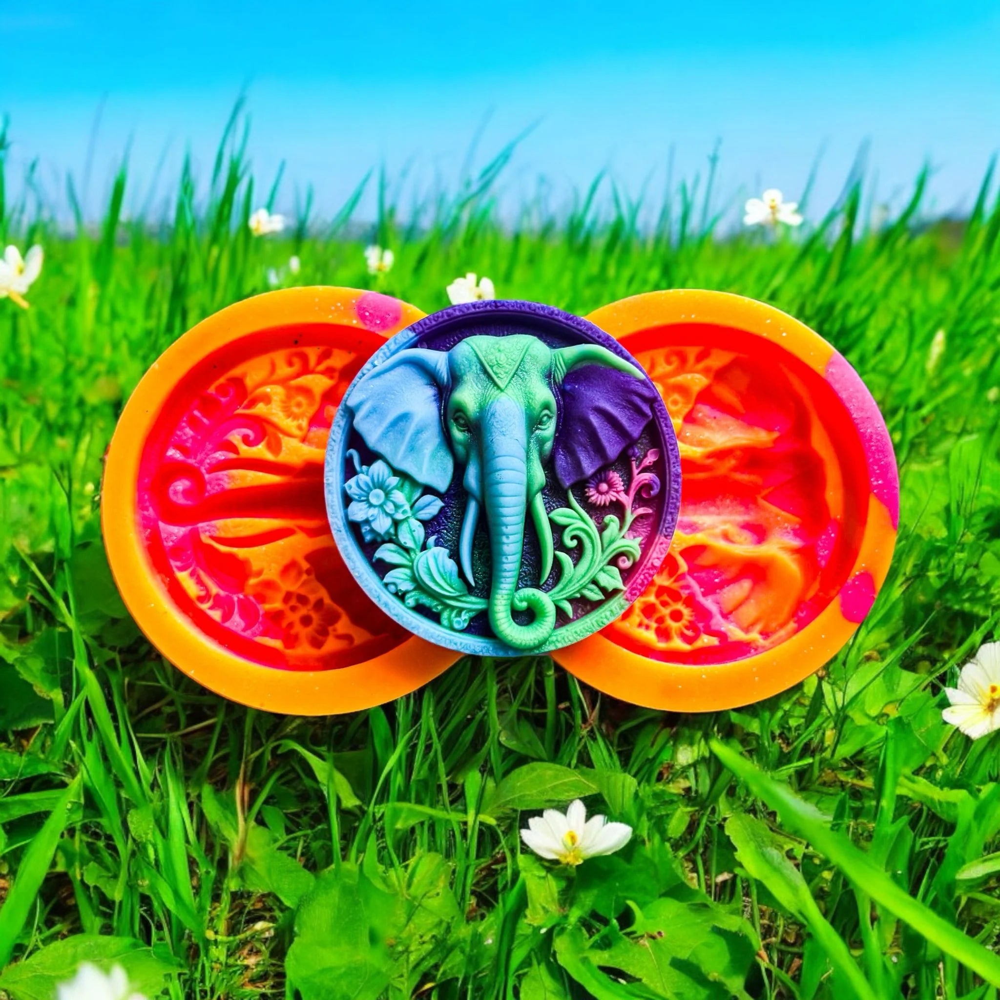 3D Elephant Duo