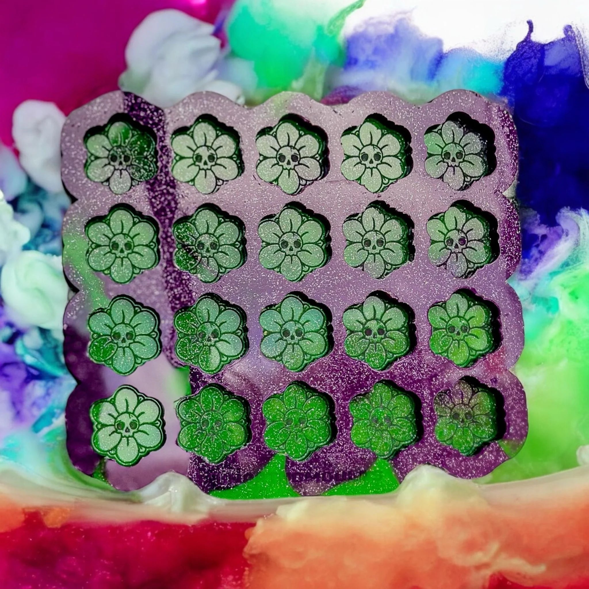 Skull Flowers Flat CHUNKIES
