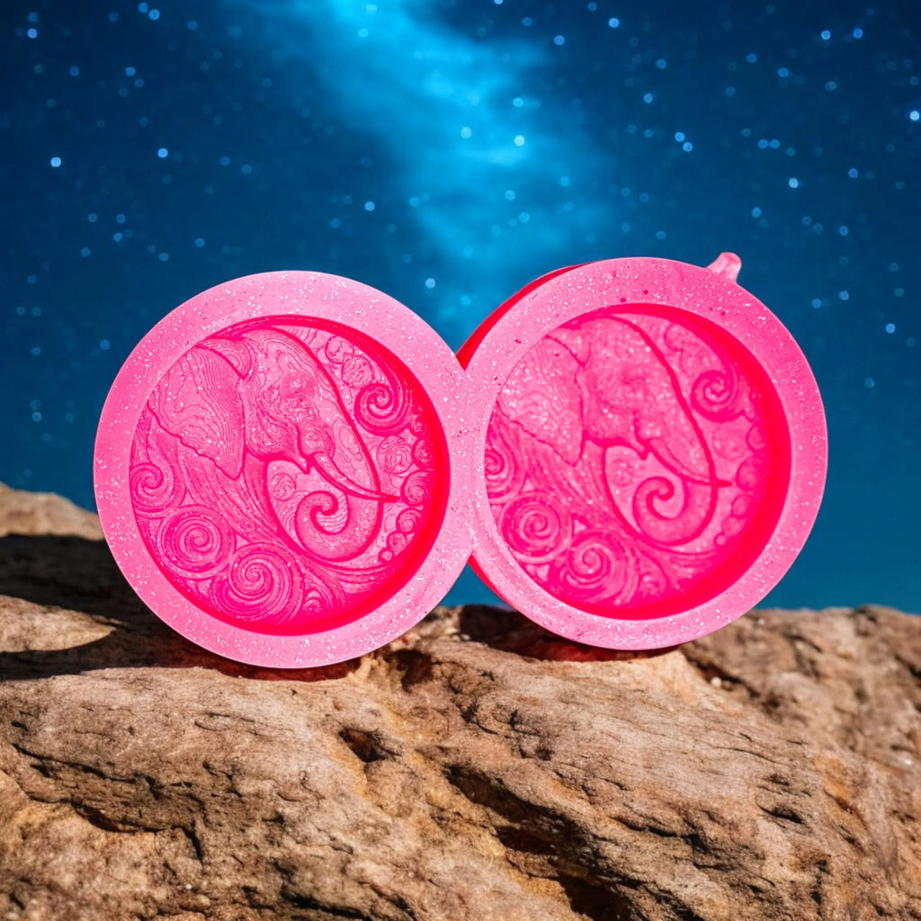 3D Elephant Swirl Duo