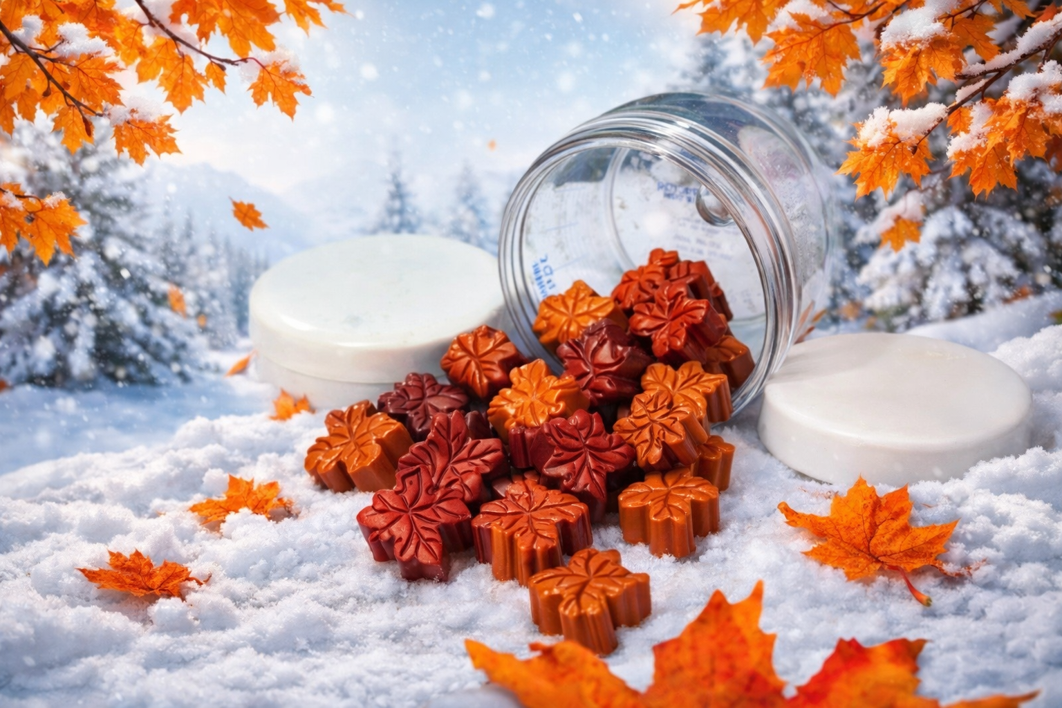 3D Autumn Leaf CHUNKIES